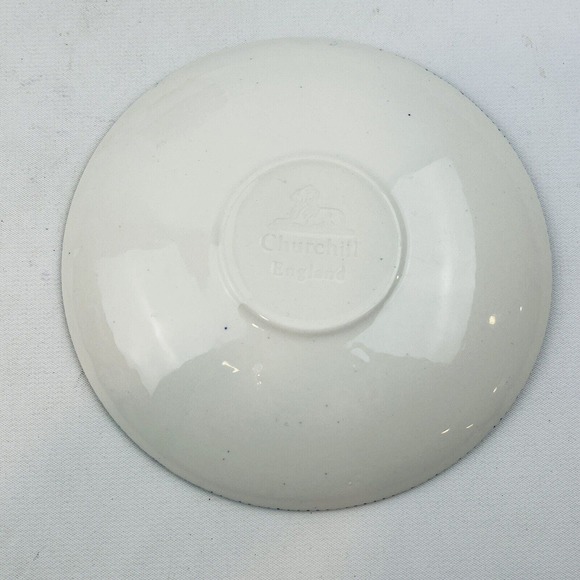 Churchill Blue Willow Saucer Only For Large Flat Cup England Georgian Shape - Picture 2 of 3